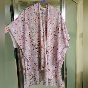 Floral Kimono Robe - Purple